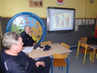 Zabrzańscy policjanci podczas spotkania z dziećmi w Przedszkolu nr 2 w Zabrzu - Biskupicach