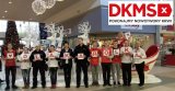Zabrzańscy dzielnicowi u Fundacja DKMS podczas akcji w zabrzańskim centrum handlowym