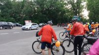 Zabrzańscy policjanci podczas zabezpieczania rajdów rowerowych